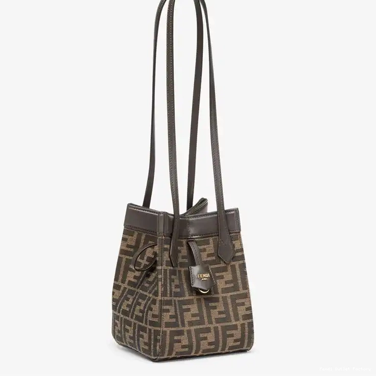 HOT Bag Origami Brown FF Mini Fabric Motif In Fendi 0515